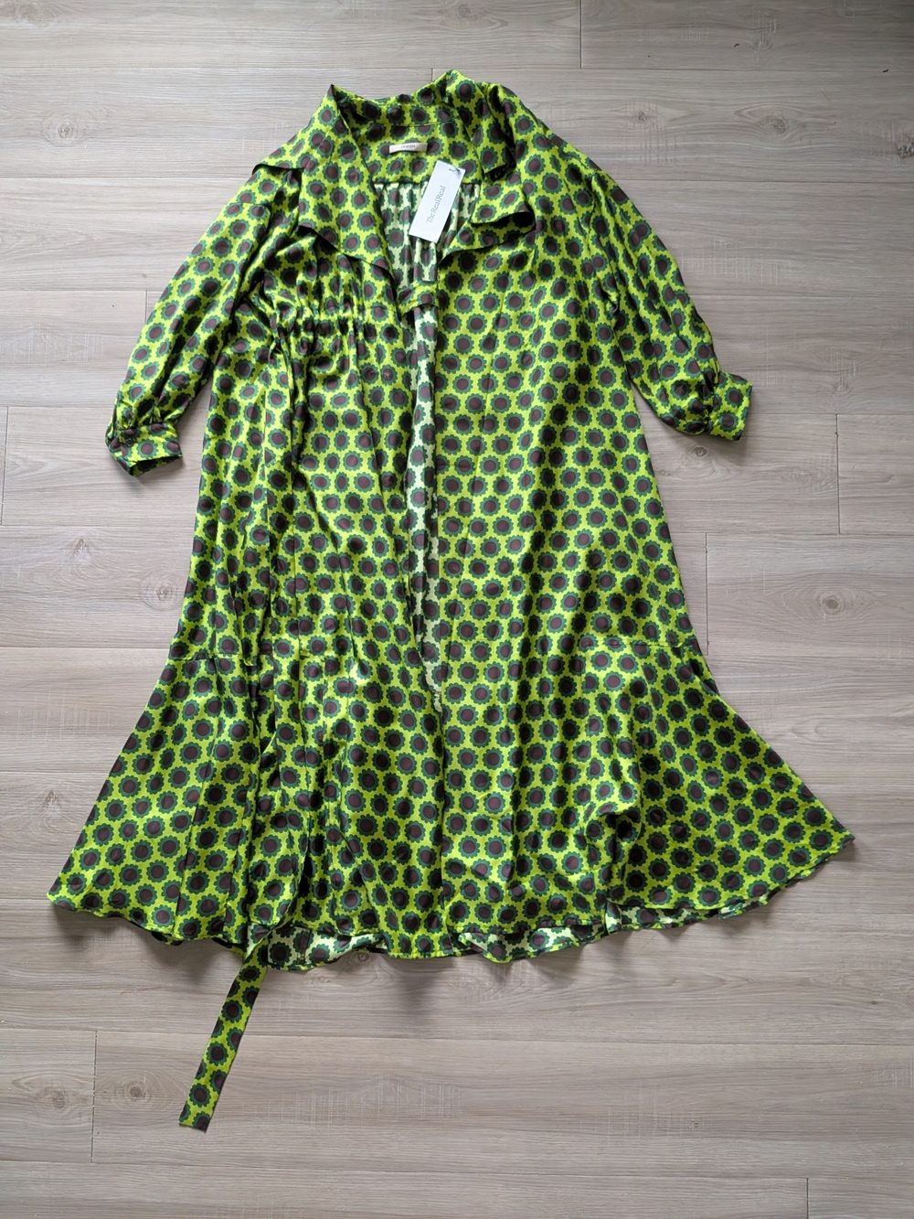 Odeeh Silk Long Dress - Green